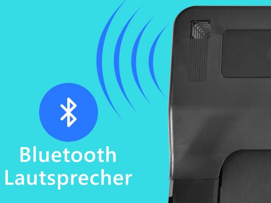 MAXOfit Mini Walking Laufband MF-2 Schwarz mit Bluetooth-Lautsprecher