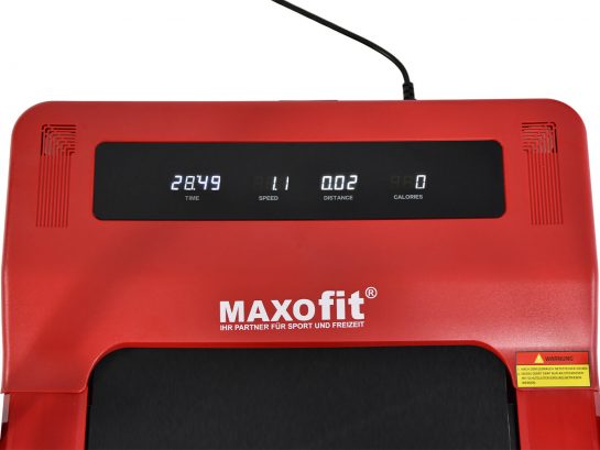 MAXOfit Mini Walking Laufband MF-2 Rot mit Bluetooth-Lautsprecher