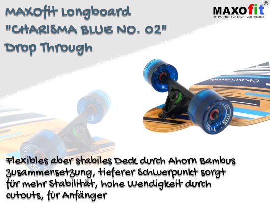 MAXOfit Longboard "Charisma Blue No. 02" 106,5 cm